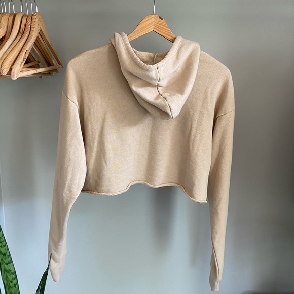 Tan Cropped Hoodie - Forever 21 Size XS - Picture 3 of 5